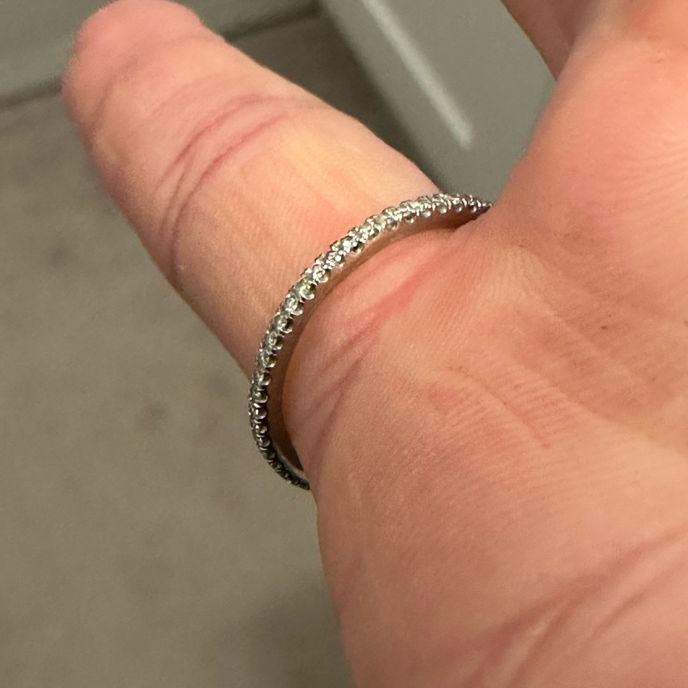 18k white gold Demarco eternity diamond wedding band - Picture 4 of 8